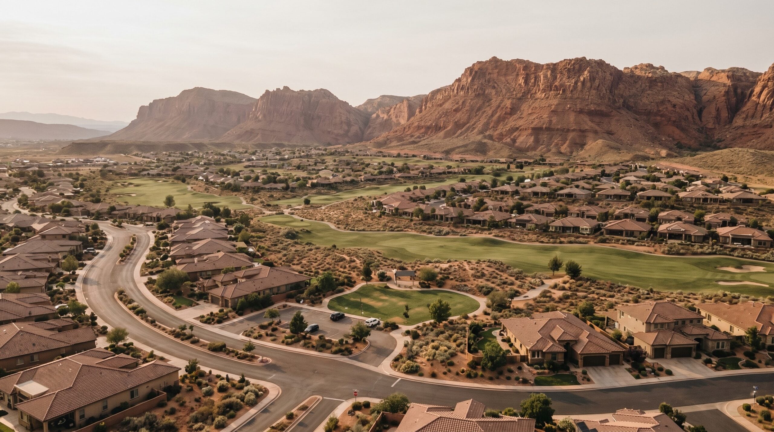 Aerial view of Summerlin master planned community Las Vegas