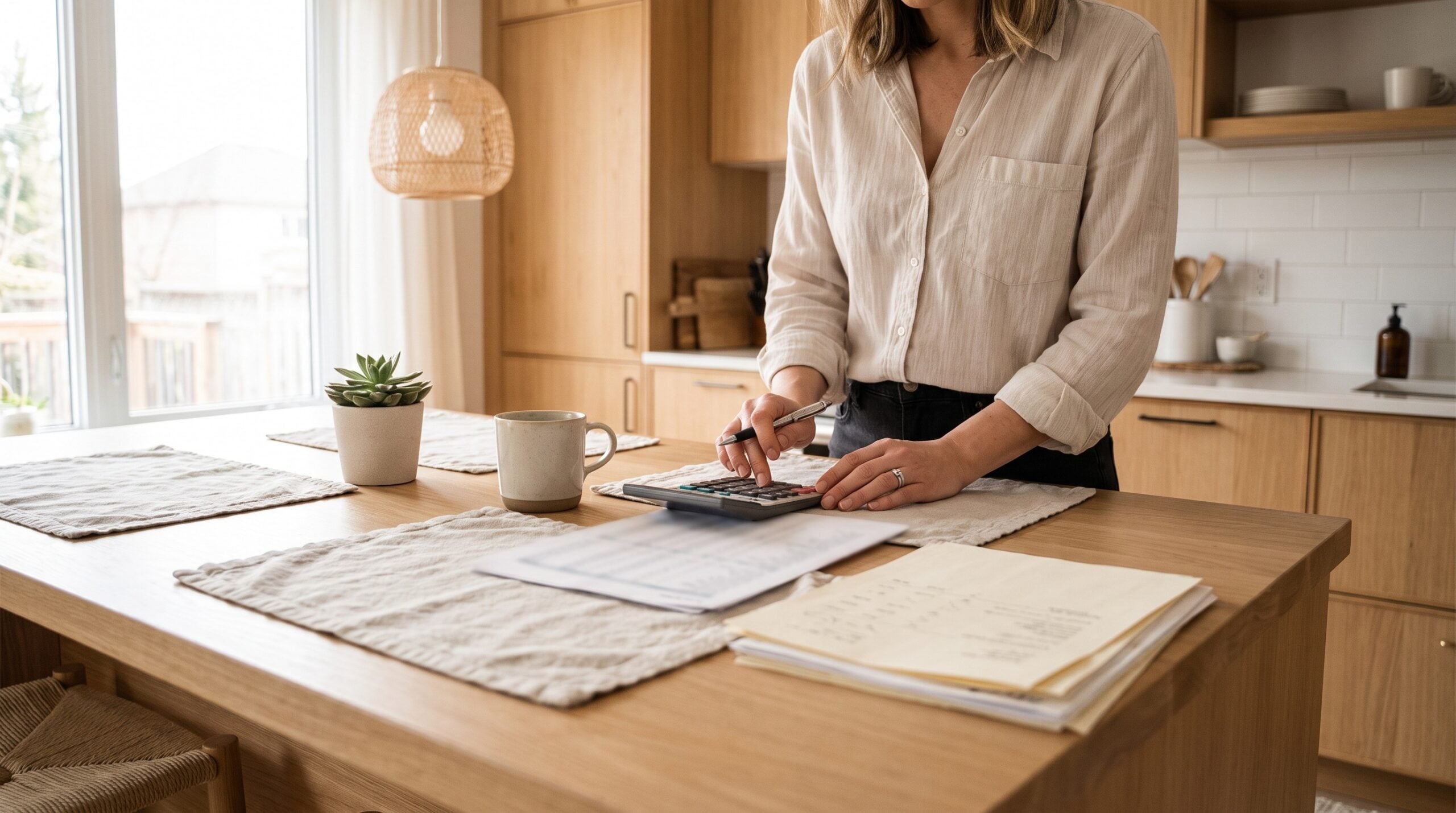 Real estate agent preparing a comparative market analysis home value report in Las Vegas Real estate agent preparing a comparative market analysis home value report in Las Vegas