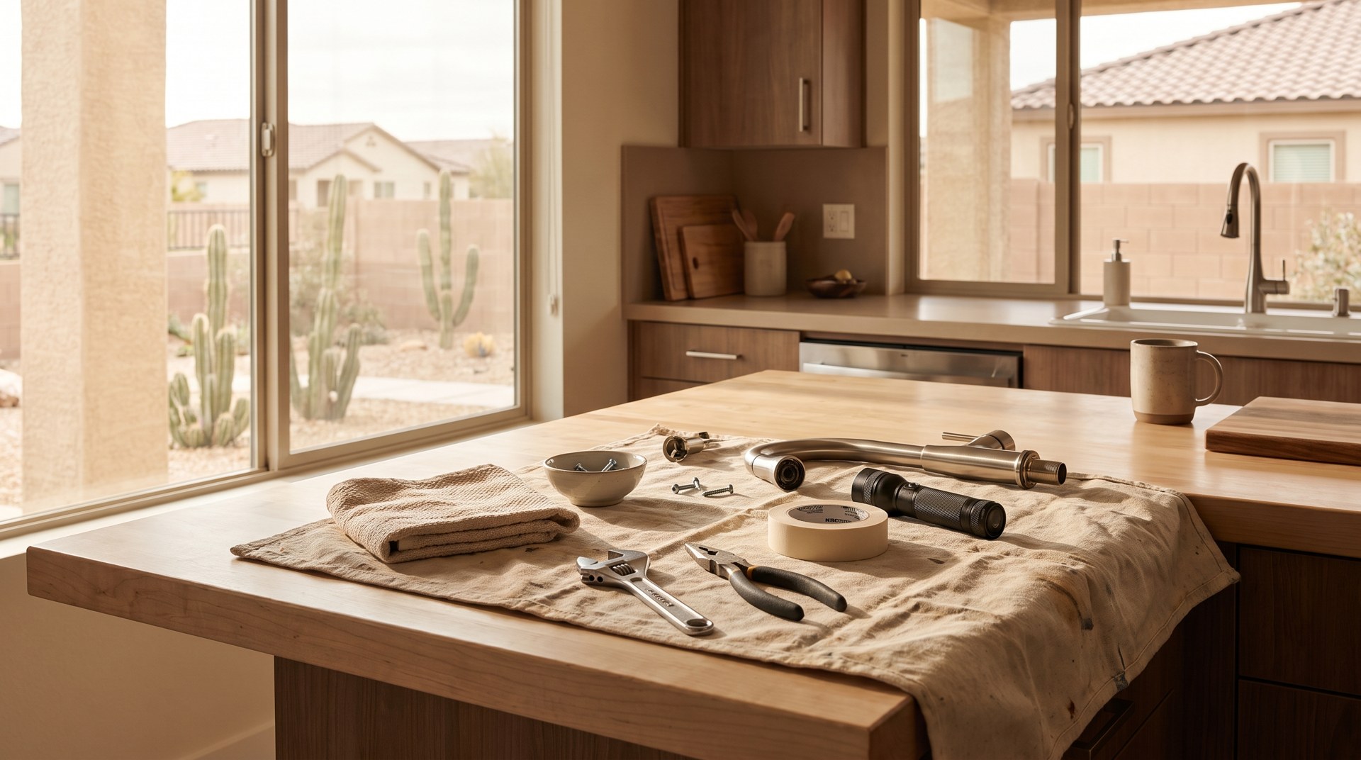 Homeowner reviewing a small home repair before listing