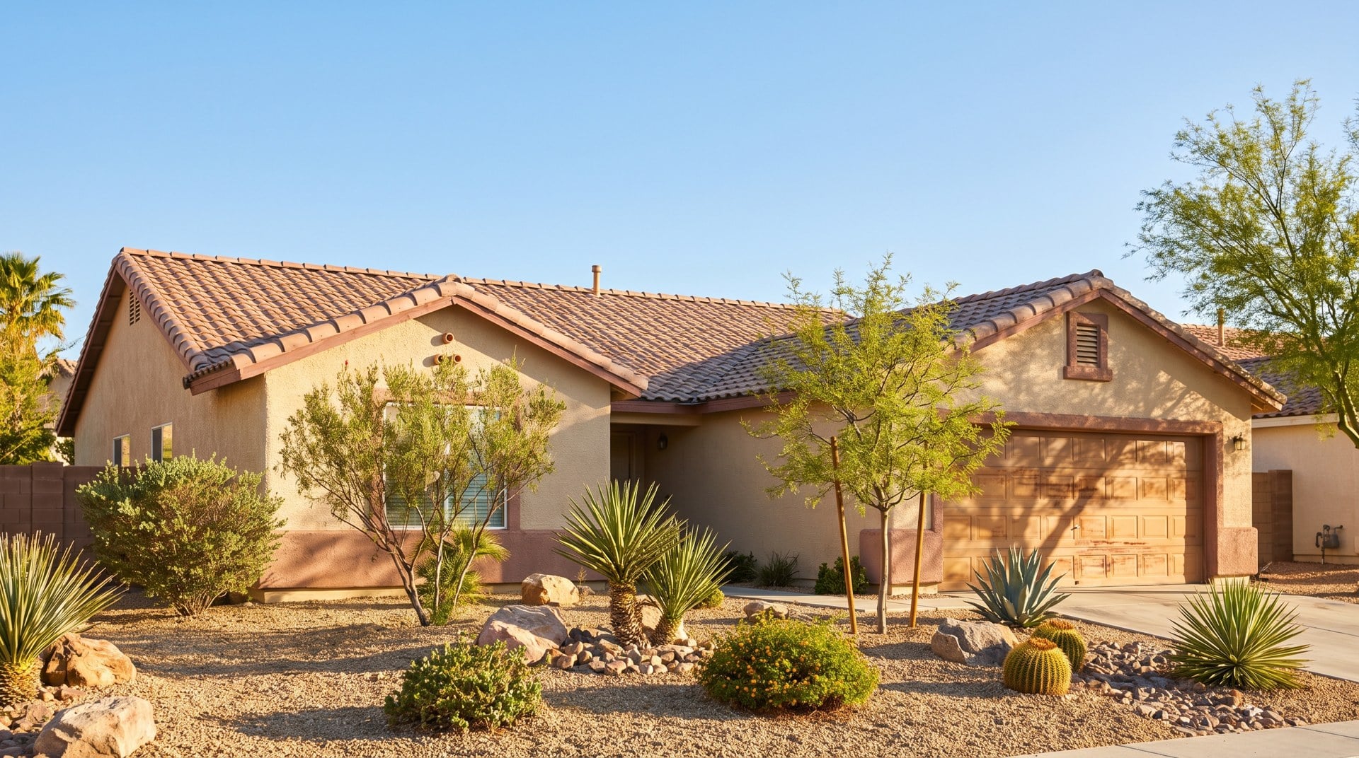 Single-story stucco home in an established Las Vegas neighborhood